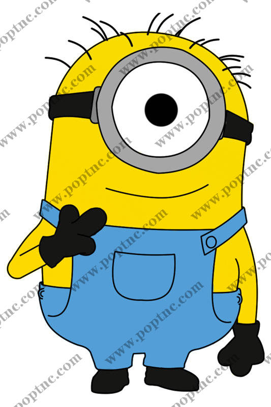 可爱小黄人裁片印花服装印花设计