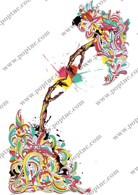 时尚多彩花卉裁片印花服装,展现个性与活力