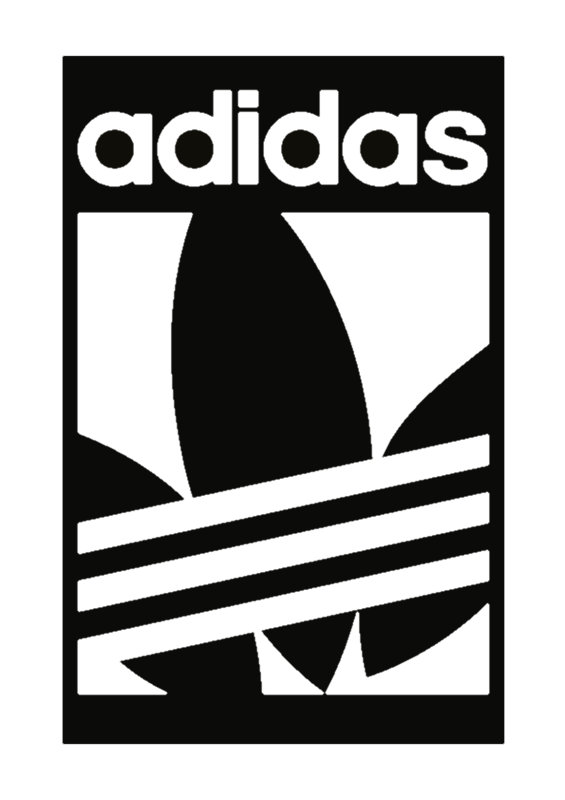 经典黑白阿迪达斯裁片印花服装,运动风格必备