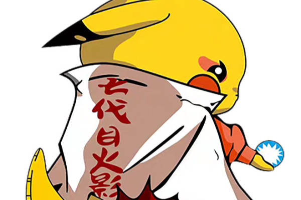 创意动漫风格皮卡丘裁片印花服装印花设计