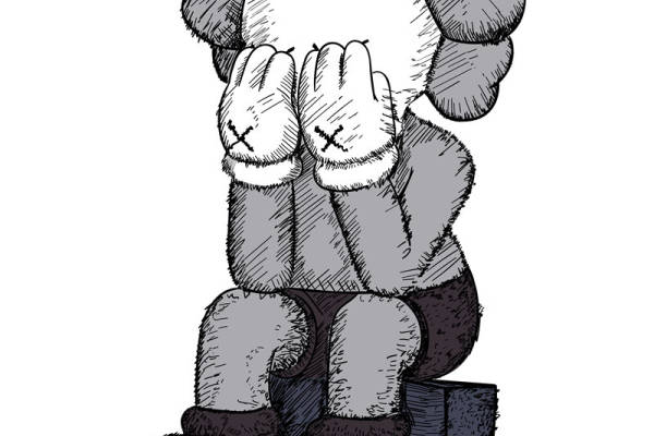 时尚潮流卡通熊裁片印花服装印花设计