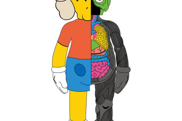 创意裁片印花服装:卡通与解剖学风格的完美结合