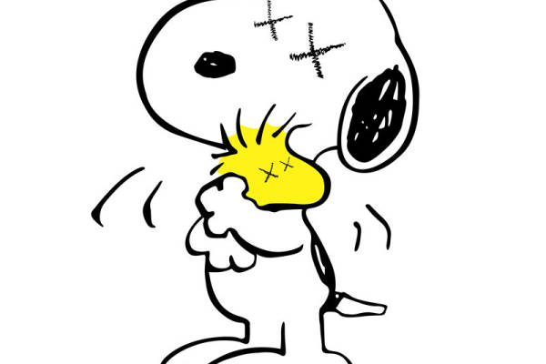 经典卡通狗裁片印花服装 可爱时尚服装印花设计