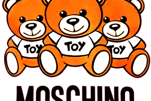 时尚潮流橙色玩具熊裁片印花服装印花设计