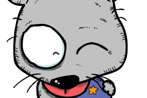 卡通老鼠裁片印花服装,趣味星星图案服装印花设计