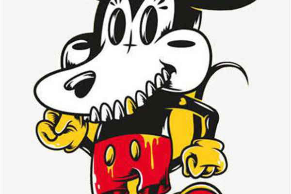 经典卡通老鼠裁片印花服装,打造趣味时尚风格