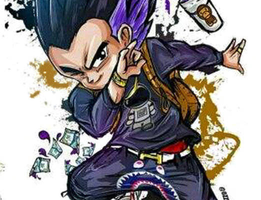 时尚动漫风格裁片印花服装 街头潮流个性定制印花T恤