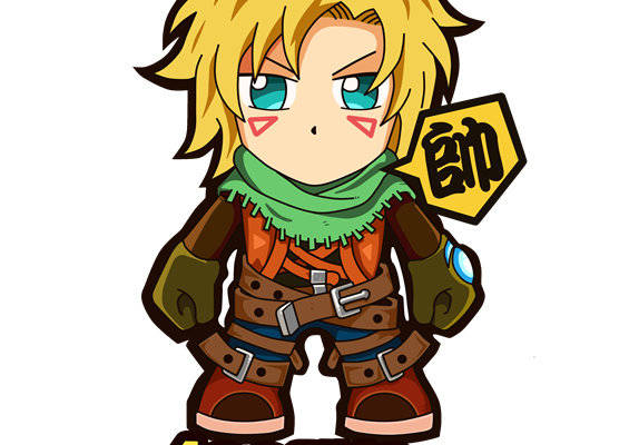 时尚动漫风格裁片印花服装印花设计