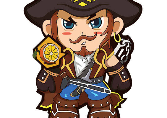 海盗主题裁片印花服装印花设计,展现个性时尚