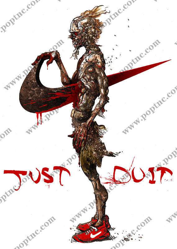 创意裁片印花服装:运动风格恐怖元素服装印花设计