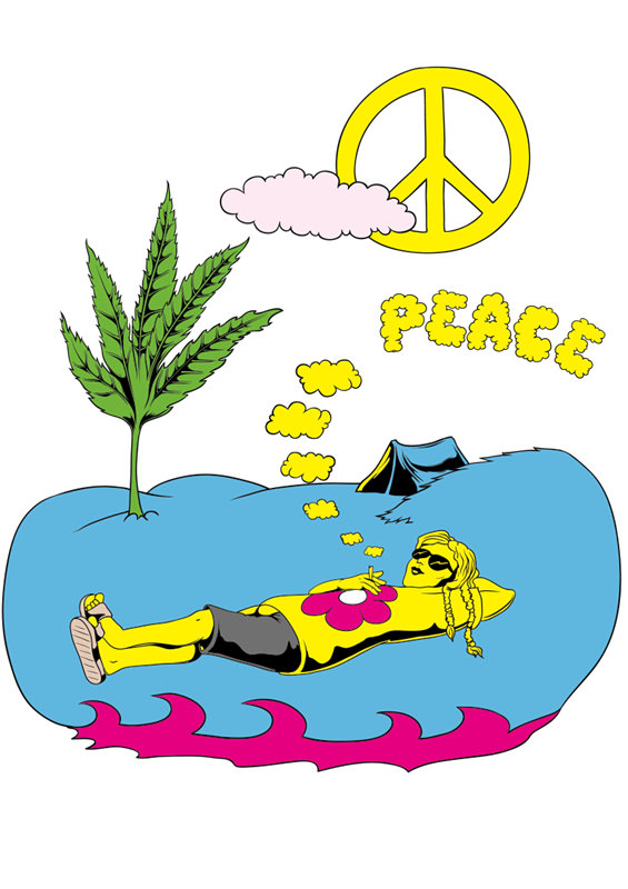 潮流个性裁片印花服装印花设计：和平与自然主题