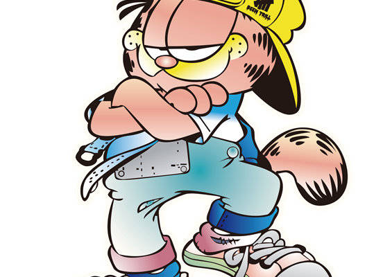 时尚滑板风格卡通老鼠裁片印花服装印花设计