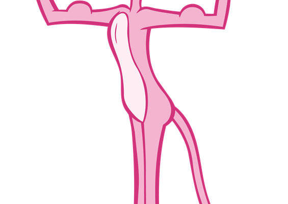 时尚粉色卡通老鼠裁片印花服装印花设计