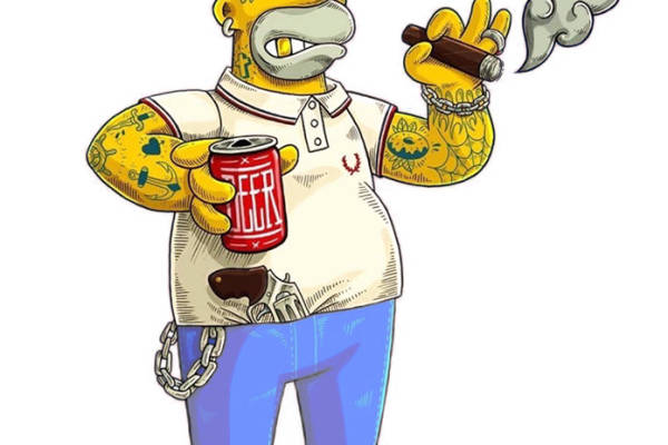 街头风格卡通人物裁片印花服装印花设计