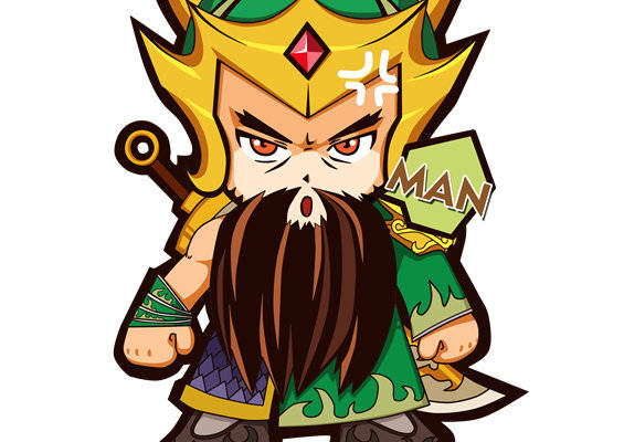 创意卡通风格三国主题裁片印花服装印花设计