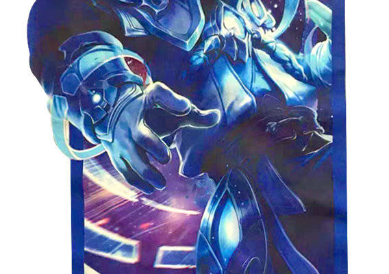 未来感蓝色战士裁片印花服装印花设计