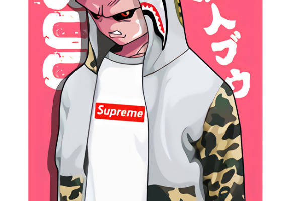 龙珠魔人布欧裁片印花服装印花潮流时尚设计