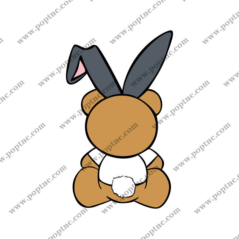 可爱卡通兔子裁片印花服装印花设计