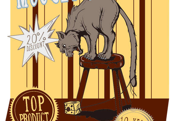 创意复古风格裁片印花服装：Mousetrap 3000趣味设计