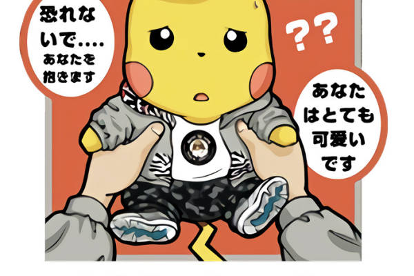 时尚潮流皮卡丘裁片印花服装印花设计