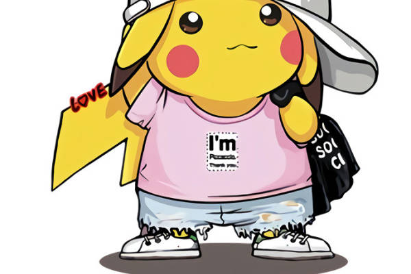 时尚皮卡丘裁片印花服装，打造可爱潮流风格