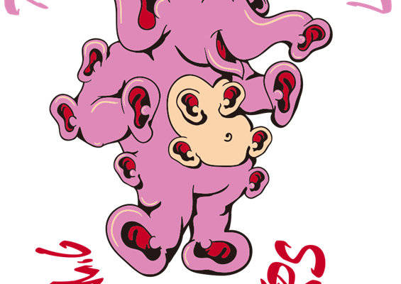 可爱卡通大象裁片印花服装设计