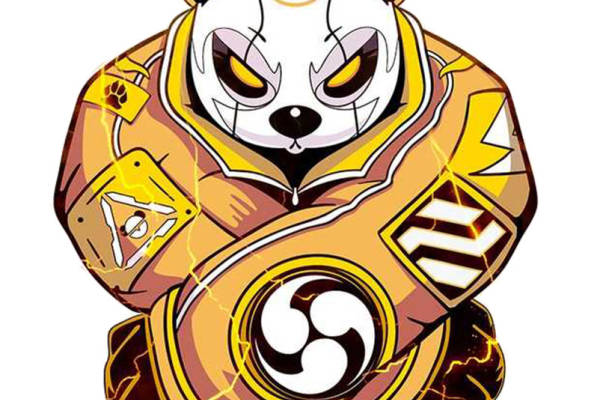 时尚潮流熊猫元素裁片印花服装印花图案设计