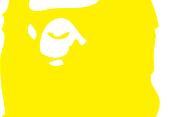 时尚潮流黄色卡通人物裁片印花服装