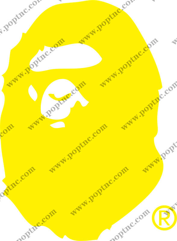 创意黄色卡通头像裁片印花服装印花设计