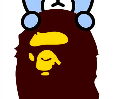 创意卡通熊头裁片印花服装印花设计