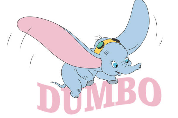 可爱卡通小飞象裁片印花服装印花设计