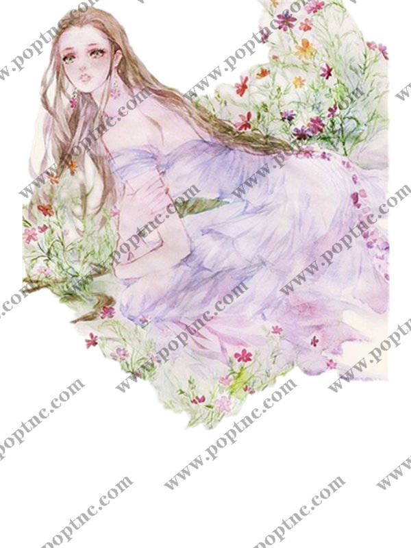 梦幻水彩花卉裁片印花服装印花设计