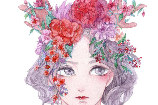 梦幻花卉鹿角裁片印花服装，打造自然女神风格