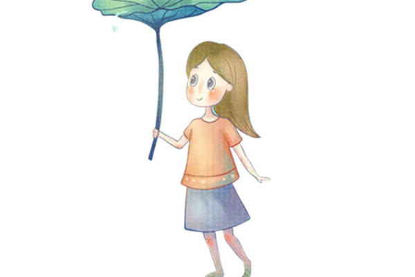 清新自然风格荷叶裁片印花服装印花设计