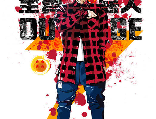 时尚动漫风格裁片印花服装印花设计