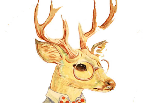 创意鹿头裁片印花服装，时尚与自然的完美结合