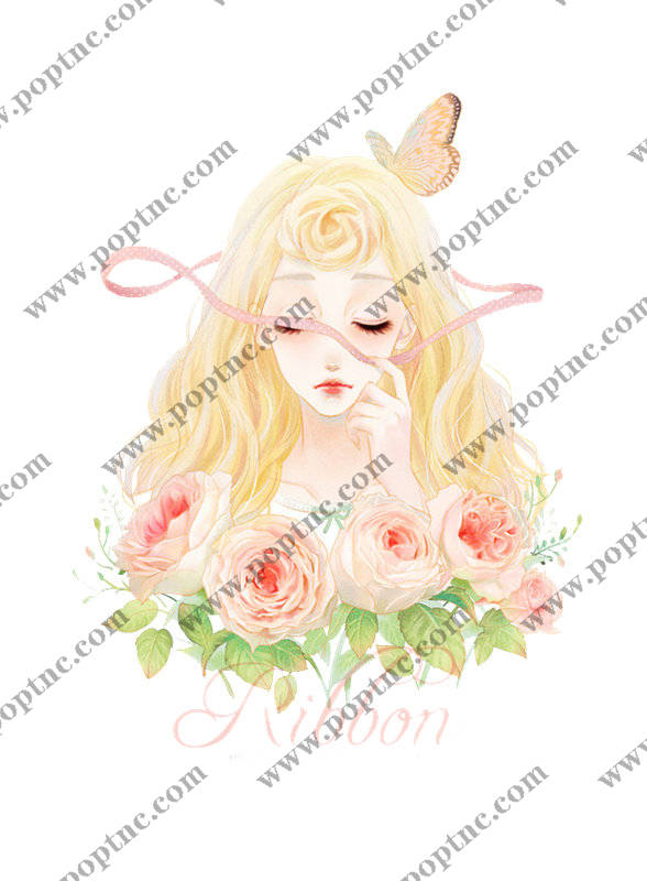 梦幻粉色玫瑰与蝴蝶裁片印花服装