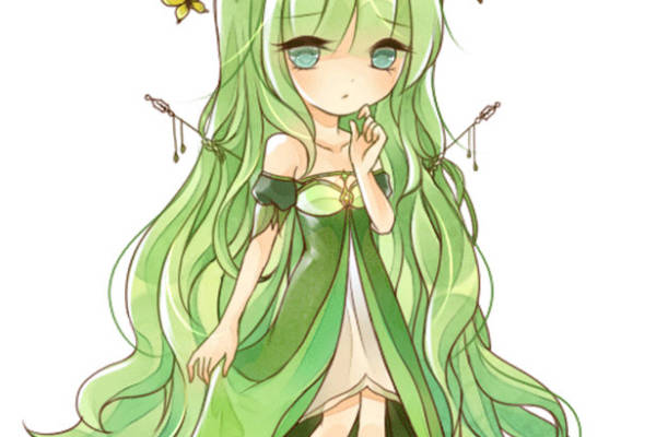 梦幻绿色精灵主题裁片印花服装印花设计