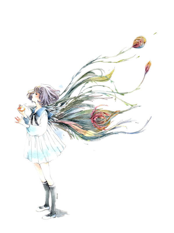 梦幻水彩风格裁片印花服装，展现自然与艺术的完美结合