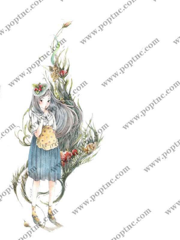 梦幻森林风格裁片印花服装印花设计