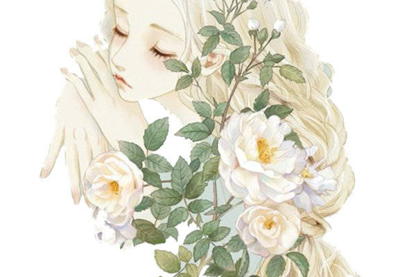 梦幻花卉女孩裁片印花服装，优雅时尚的服装印花设计