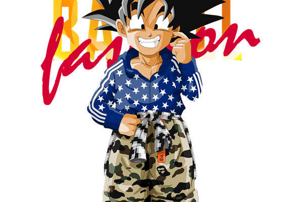 时尚潮流龙珠裁片印花服装印花设计