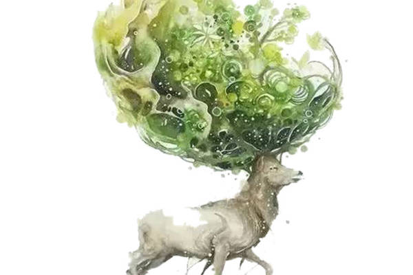 梦幻森林鹿主题裁片印花服装印花设计