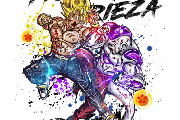 时尚动漫裁片印花服装:龙珠战士的热血对决