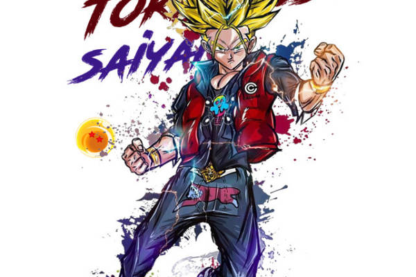 时尚街头风超级赛亚人裁片印花服装印花设计