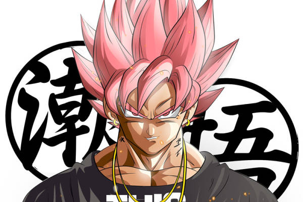 动漫风格粉色头发角色裁片印花服装印花设计