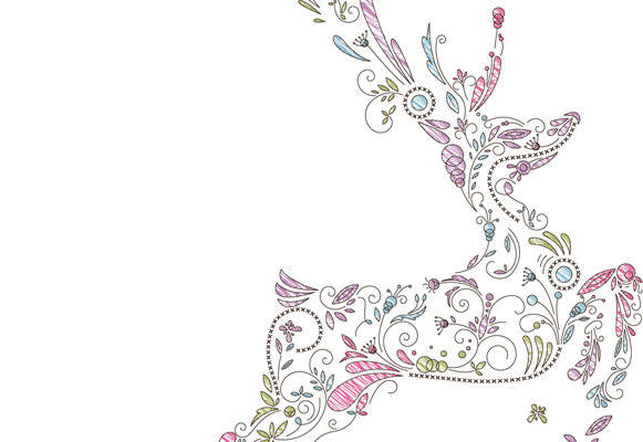 优雅花卉图案裁片印花服装印花设计