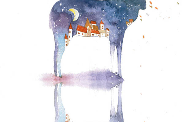 梦幻水彩鹿裁片印花服装，展现自然与艺术的完美融合