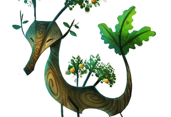 自然风格鹿形裁片印花服装印花设计