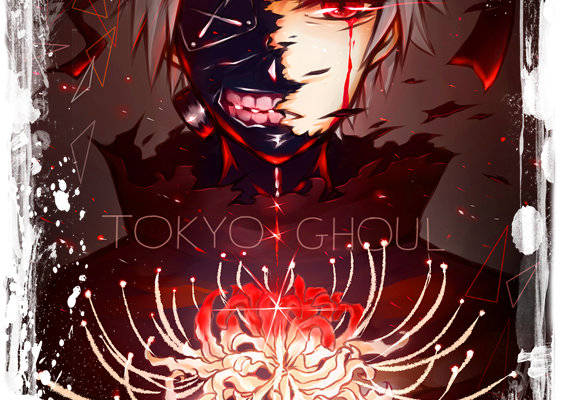 东京喰种主题裁片印花服装印花设计